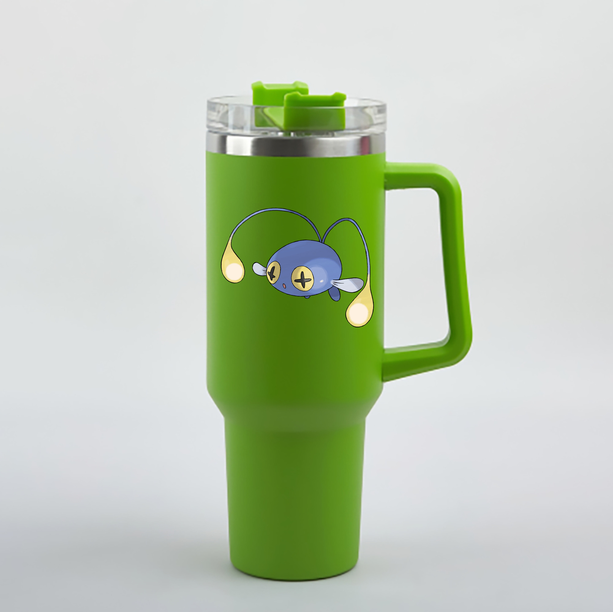 （画像用） ポケットモンスター Pokémon 1200mL車用タンブラー - クリスタルステッカー（プラスチックストロー付き）
